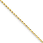 Load image into Gallery viewer, 14K Solid Yellow Gold 2.25mm Diamond Cut Rope Bracelet Anklet Choker Necklace Pendant Chain
