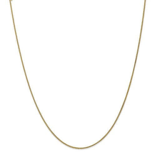 10k yellow gold 1.25mm spiga bracelet anklet choker necklace pendant chain lobster clasp