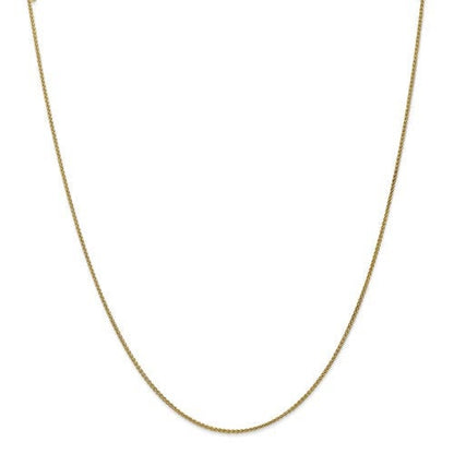 10k yellow gold 1.25mm spiga bracelet anklet choker necklace pendant chain lobster clasp