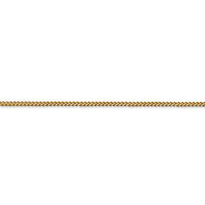 14K Yellow Gold 1mm Franco Bracelet Anklet Choker Necklace Pendant Chain