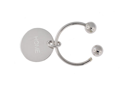 sterling silver round key holder ring keychain personalized engraved monogram