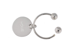 Sterling Silver Round Key Holder Ring Keychain Personalized Engraved Monogram