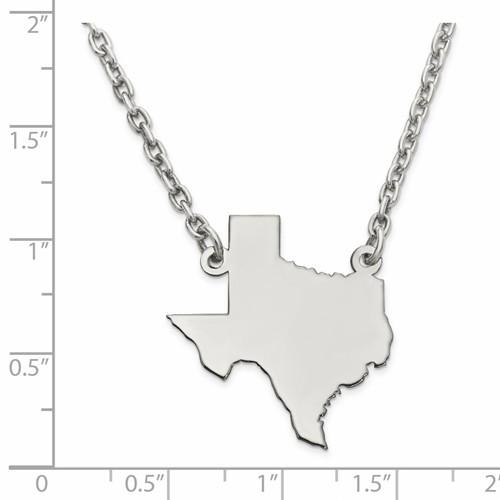 14K Gold or Sterling Silver Texas TX State Name Necklace Personalized Monogram