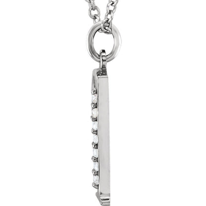 14k yellow rose white gold .04 ctw diamond tiny petite lowercase letter q initial alphabet pendant charm necklace