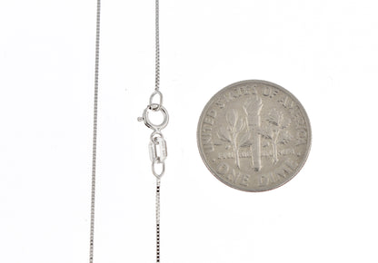 14k white gold 0.5mm box bracelet anklet necklace choker pendant chain