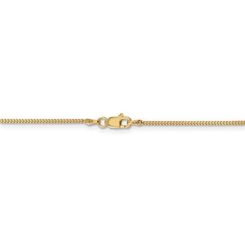 14K Yellow Gold 0.9mm Franco Bracelet Anklet Choker Necklace Pendant Chain