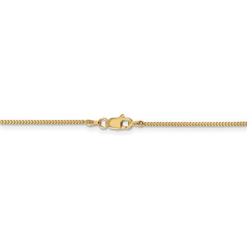 14k yellow gold 0.9mm franco bracelet anklet choker necklace pendant chain