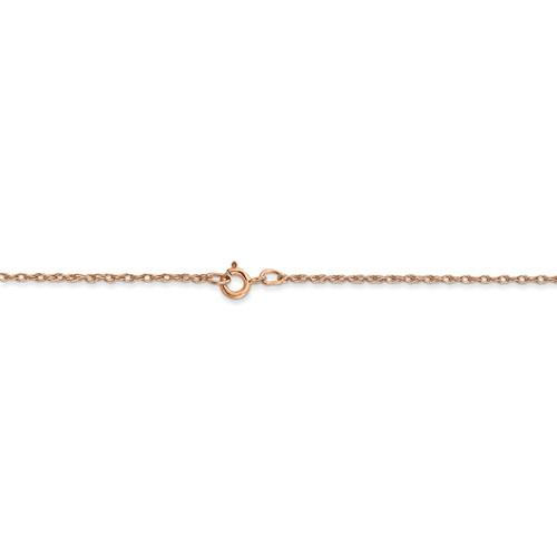 14k rose gold 0.70mm thin cable rope choker necklace pendant chain