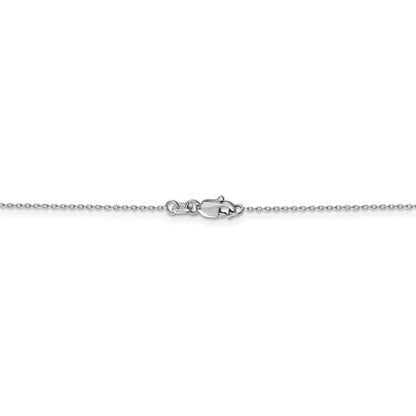 14k white  gold 0.8mm diamond cut cable bracelet anklet choker necklace pendant chain