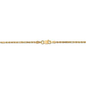 14K Yellow Gold 1.8mm Diamond Cut Milano Rope Bracelet Anklet Necklace Pendant Chain