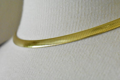 sterling silver gold plated reversible 5.75mm omega cubetto necklace chain