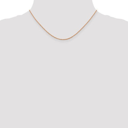 14k rose gold 1.10mm rope bracelet anklet choker necklace pendant chain