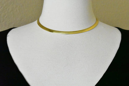 sterling silver gold plated reversible 5.75mm omega cubetto necklace chain