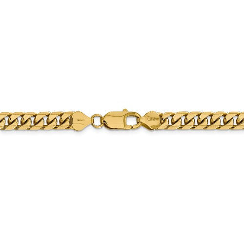 14k yellow gold 6.25mm miami cuban link bracelet anklet choker necklace pendant chain