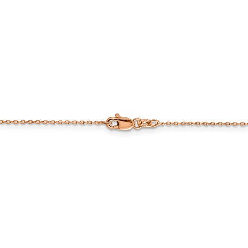 14k rose gold 1mm diamond cut cable bracelet anklet choker necklace pendant chain