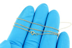 Indlæs billede til gallerivisning 10k Yellow Gold 0.95mm Cable Rope Bracelet Anklet Choker Necklace Pendant Chain
