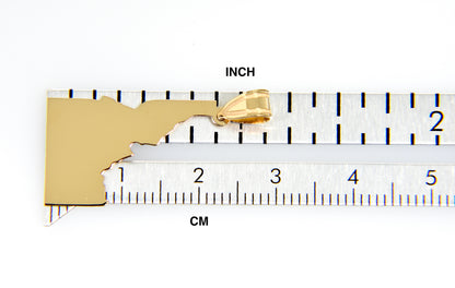 14k gold or sterling silver idaho id state map pendant charm personalized monogram
