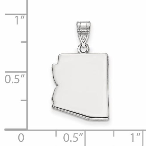 14k gold or sterling silver arizona az state pendant charm personalized monogram