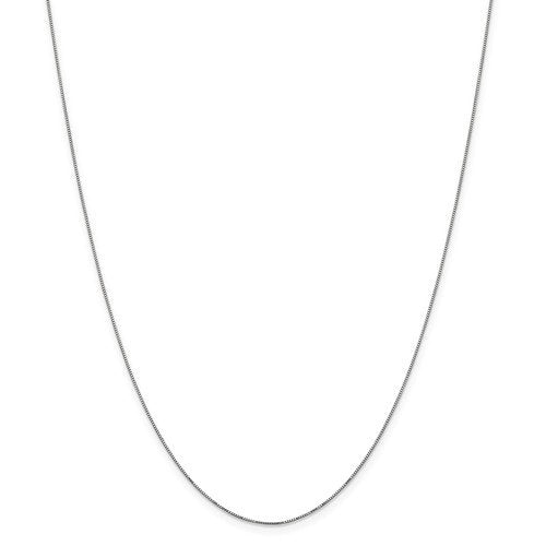 14k white gold 0.5mm box bracelet anklet necklace choker pendant chain