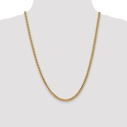 14k yellow gold 4.3mm miami cuban link bracelet anklet choker necklace pendant chain