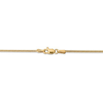 14k yellow gold 1.40mm classic round snake bracelet anklet necklace pendant chain