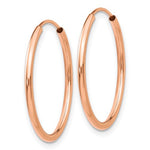 Lade das Bild in den Galerie-Viewer, 14k Rose Gold Classic Endless Round Hoop Earrings 22mm x 1.5mm
