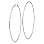 Load image into Gallery viewer, 14k White Gold Extra Large Round Endless Hoop Earrings 67mm x 1.20mm
