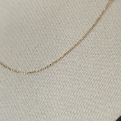 14K Yellow Gold 0.95mm Diamond Cut Cable Layering Bracelet Anklet Choker Necklace Pendant Chain