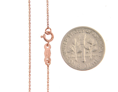 14k rose gold 0.70mm rope bracelet anklet choker necklace pendant chain