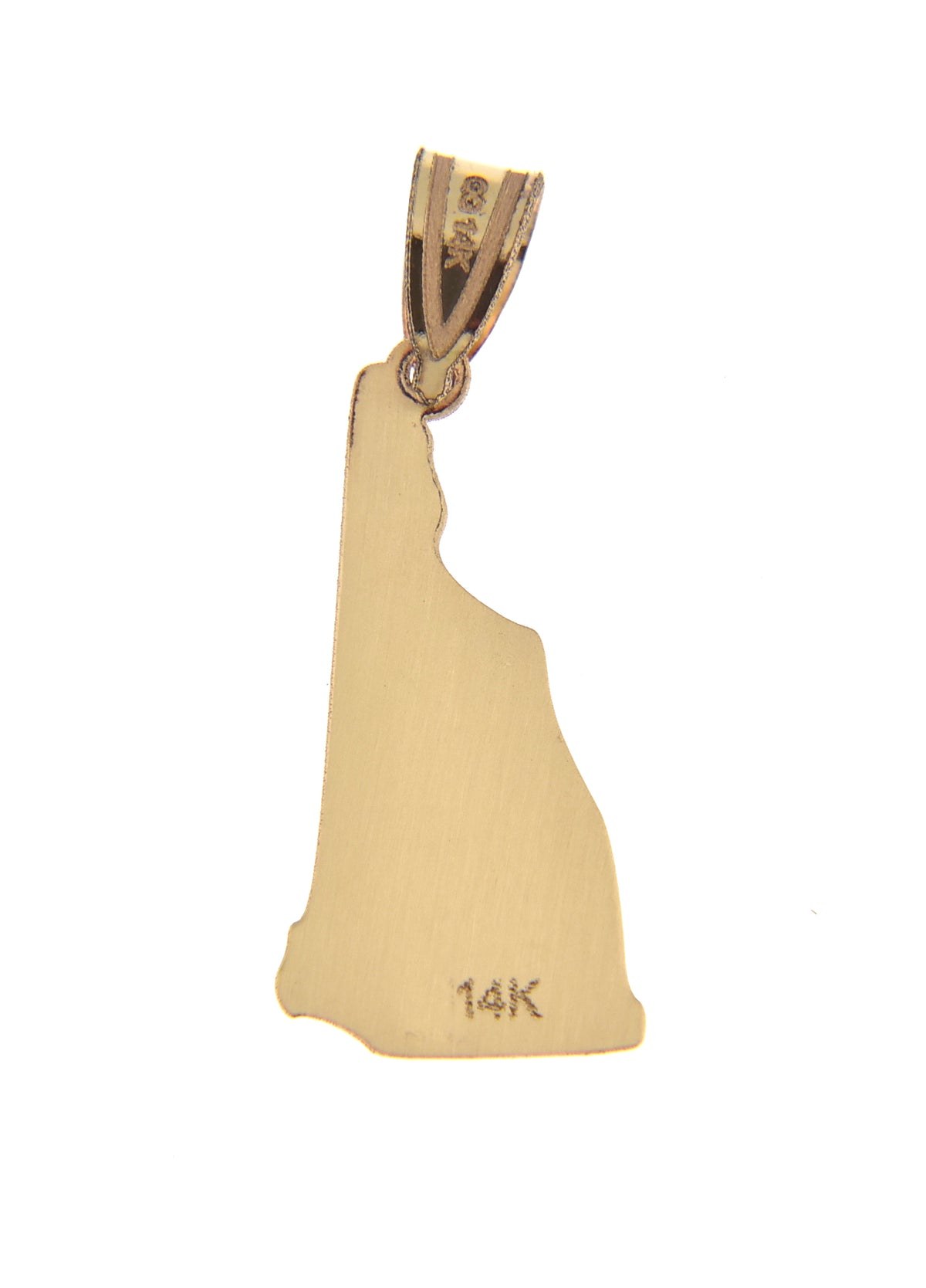 14k gold or sterling silver new hampshire nh state map pendant charm personalized monogram