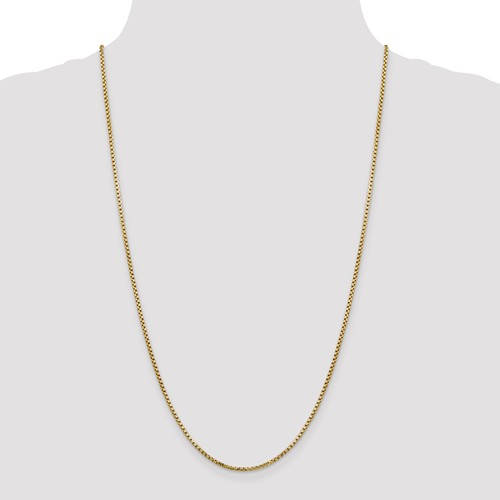 14k yellow gold 1.75mm round box bracelet anklet choker necklace pendant chain lobster clasp