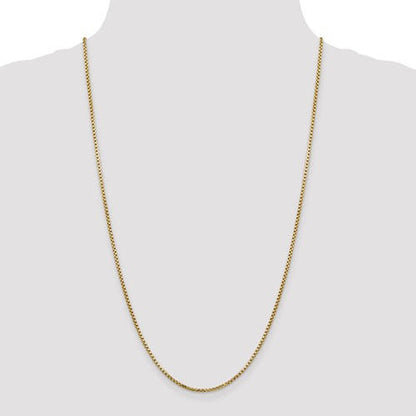 14k yellow gold 1.75mm round box bracelet anklet choker necklace pendant chain lobster clasp