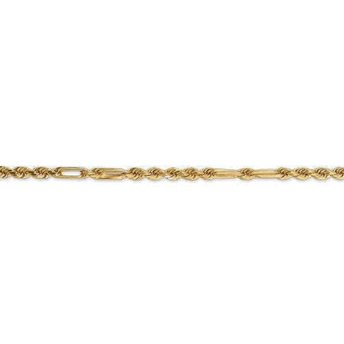 14k yellow gold 3mm diamond cut milano rope bracelet anklet necklace pendant chain