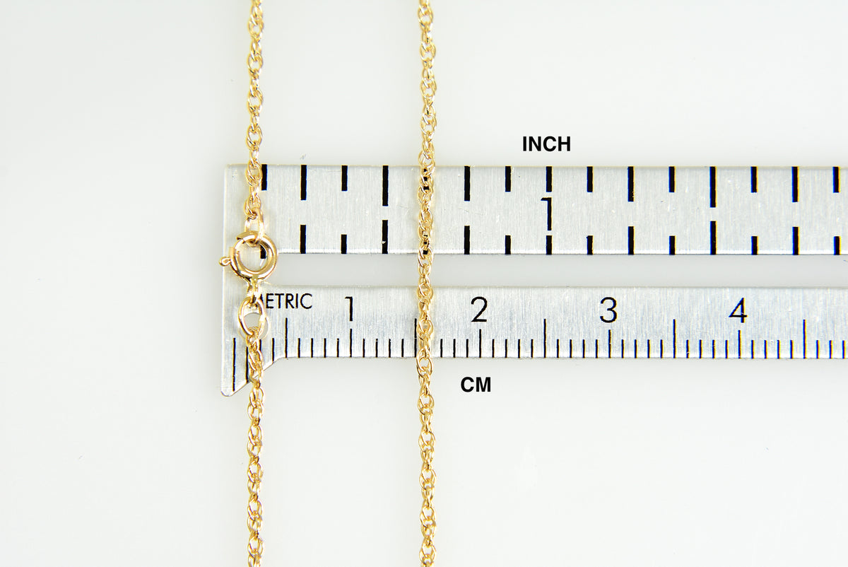 14k yellow gold 1.15mm cable rope bracelet anklet necklace choker pendant chain
