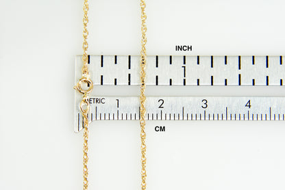 14k yellow gold 1.15mm cable rope bracelet anklet necklace choker pendant chain
