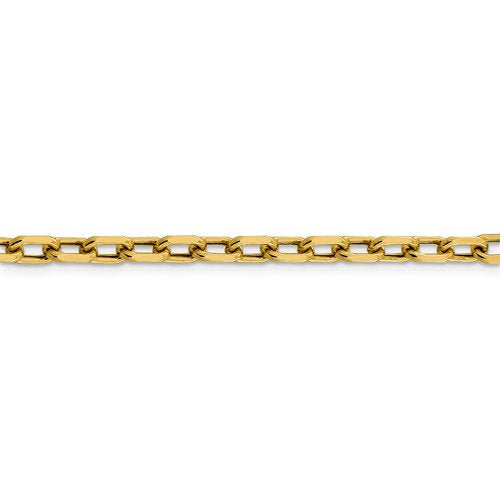 14k yellow gold 4.9mm open link cable bracelet anklet necklace pendant chain