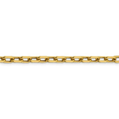 14k yellow gold 4.9mm open link cable bracelet anklet necklace pendant chain