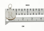 Carica l&#39;immagine nel visualizzatore di Gallery, 14K White Gold 12mm Round Disc Pendant Charm Letter Initial Engraved Personalized Monogram
