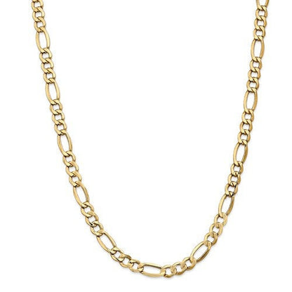 14k yellow gold 7.3mm lightweight bracelet anklet choker necklace pendant chain
