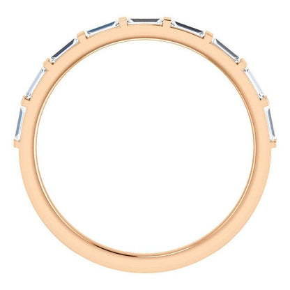 platinum 14k yellow white rose gold 1/4 ctw diamond baguette wedding anniversary band ring