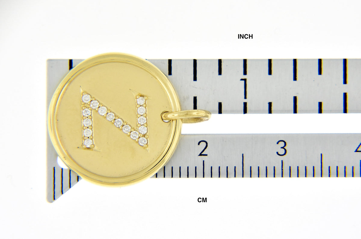 14k yellow rose white gold genuine diamond uppercase letter z initial alphabet pendant charm custom made to order personalized engraved
