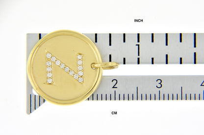 14k yellow rose white gold genuine diamond uppercase letter z initial alphabet pendant charm custom made to order personalized engraved
