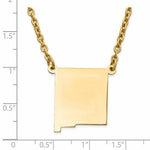 Load image into Gallery viewer, 14K Gold or Sterling Silver New Mexico NM State Name Necklace Personalized Monogram
