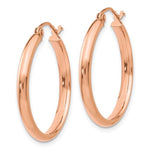 Załaduj obraz do przeglądarki galerii, 14K Rose Gold Classic Round Hoop Earrings 25mm x 2.75mm
