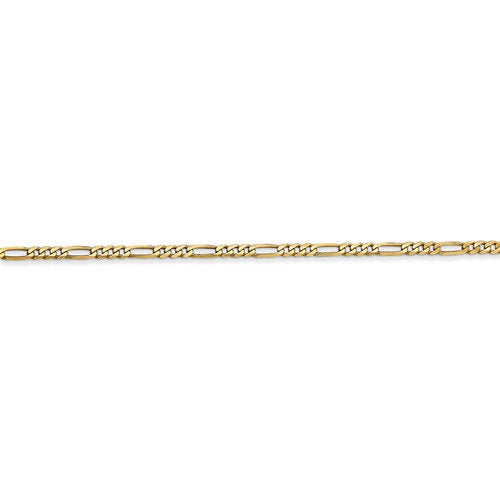 14k yellow gold 1.8mm flat figaro bracelet anklet choker necklace pendant chain