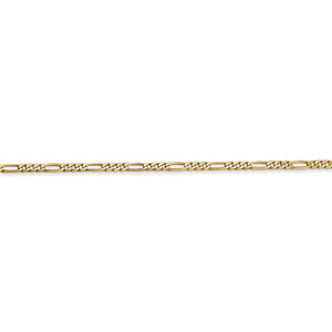 14K Yellow Gold 1.8mm Flat Figaro Bracelet Anklet Choker Necklace Pendant Chain