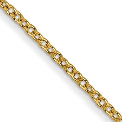 14k yellow gold 1mm cable bracelet anklet choker necklace pendant chain
