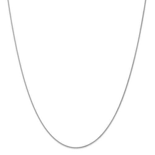 14k white gold 1mm spiga wheat bracelet anklet choker necklace pendant chain