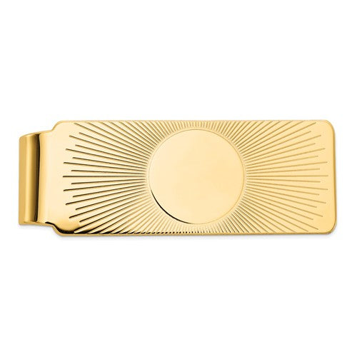 14k solid yellow gold money clip personalized engraved monogram