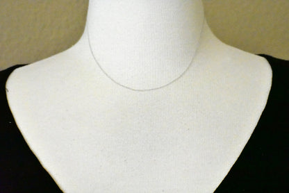 14k white gold 0.42mm thin curb bracelet anklet necklace choker pendant chain